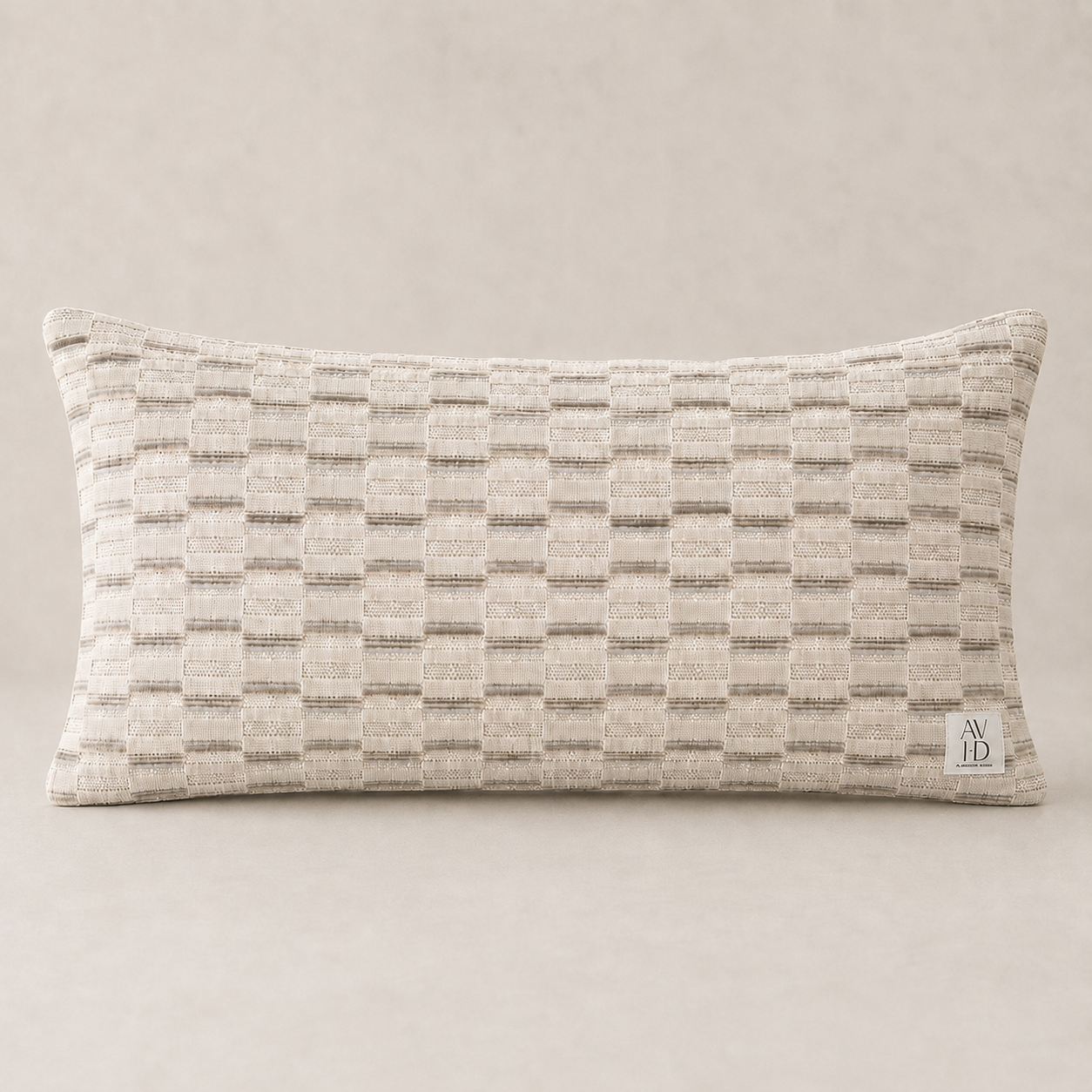 Clarke & Clarke Cubis Natural Pillow Cover | 12” × 21”