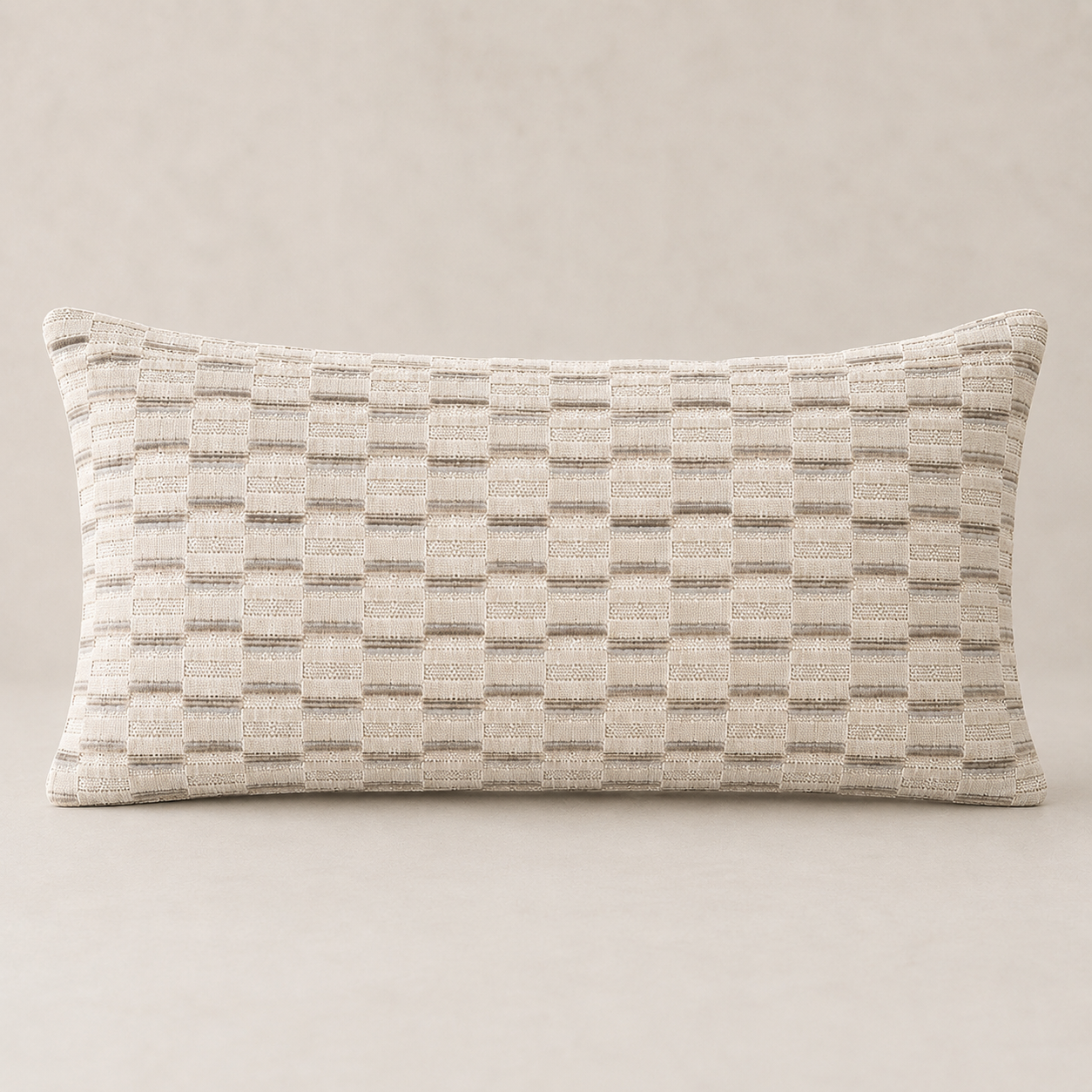 Clarke & Clarke Cubis Natural Pillow Cover | 12” × 21”