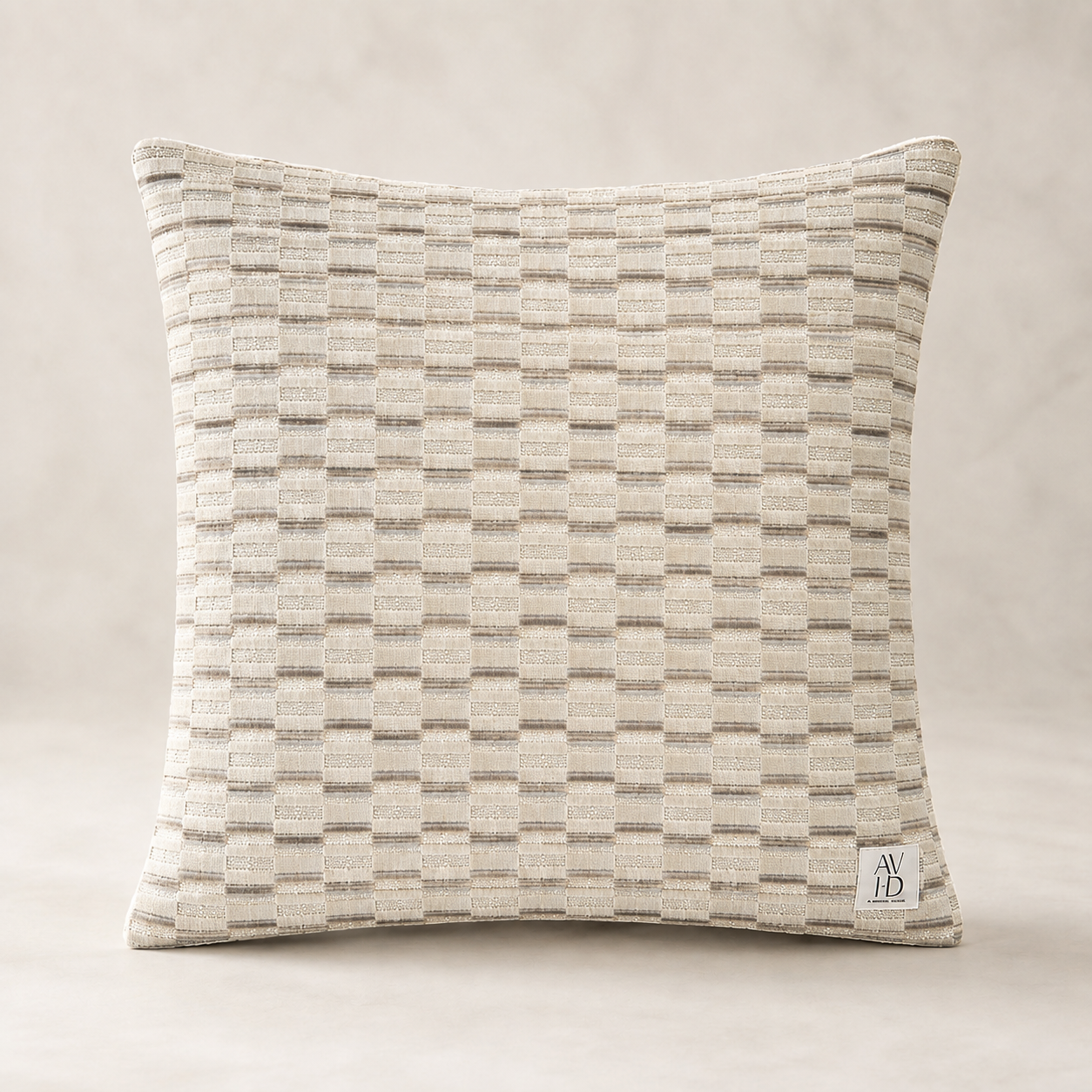 Clarke & Clarke Cubis Natural Pillow Cover | 20” × 20”