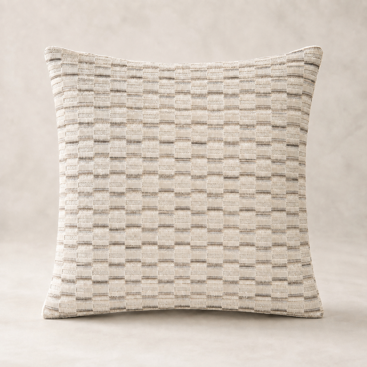 Clarke & Clarke Cubis Natural Pillow Cover | 20” × 20”