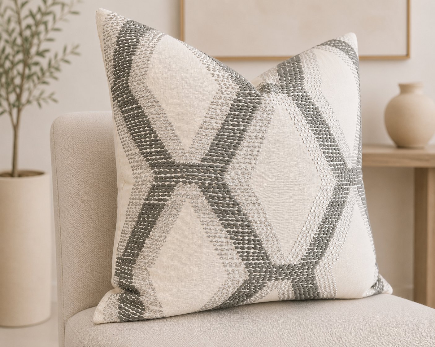 Kravet Couture Embroidered Pillow Covers (Set of 2)
