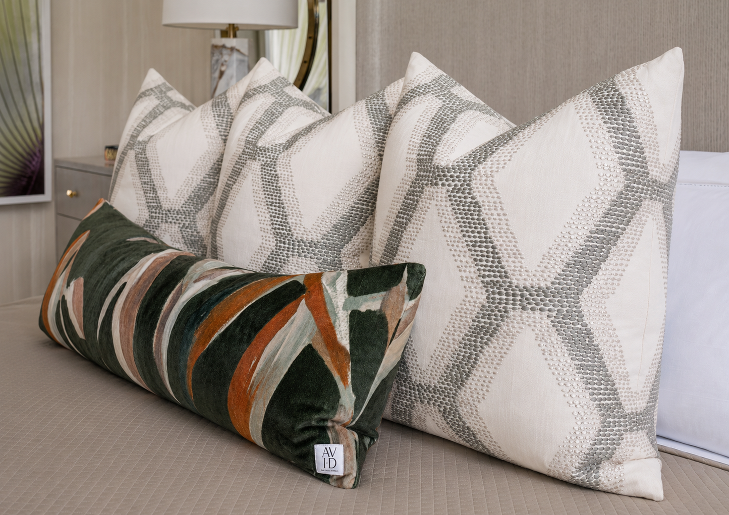 Kravet Couture Embroidered Pillow Covers (Set of 2)